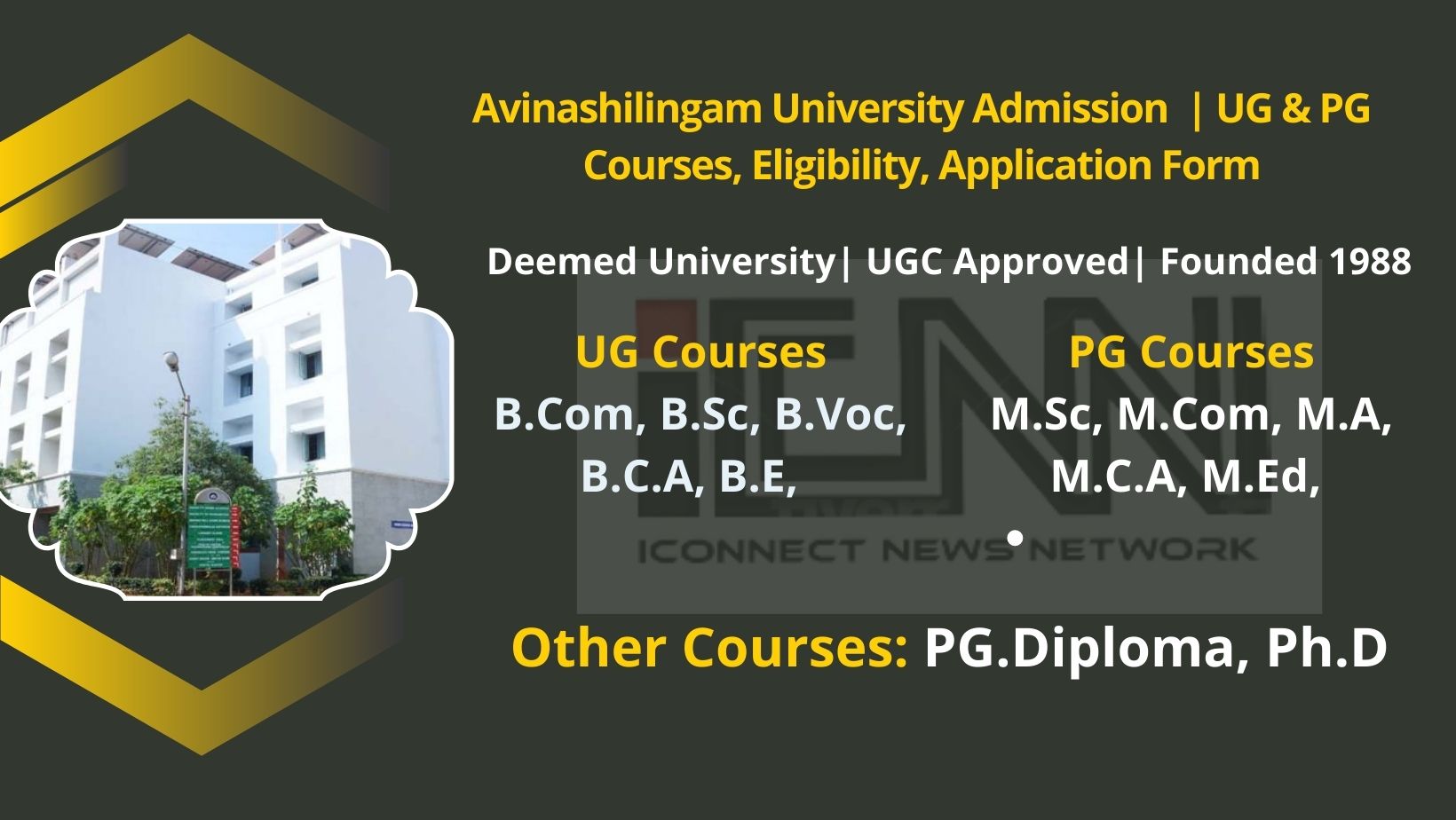 Avinashilingam University Admission 1