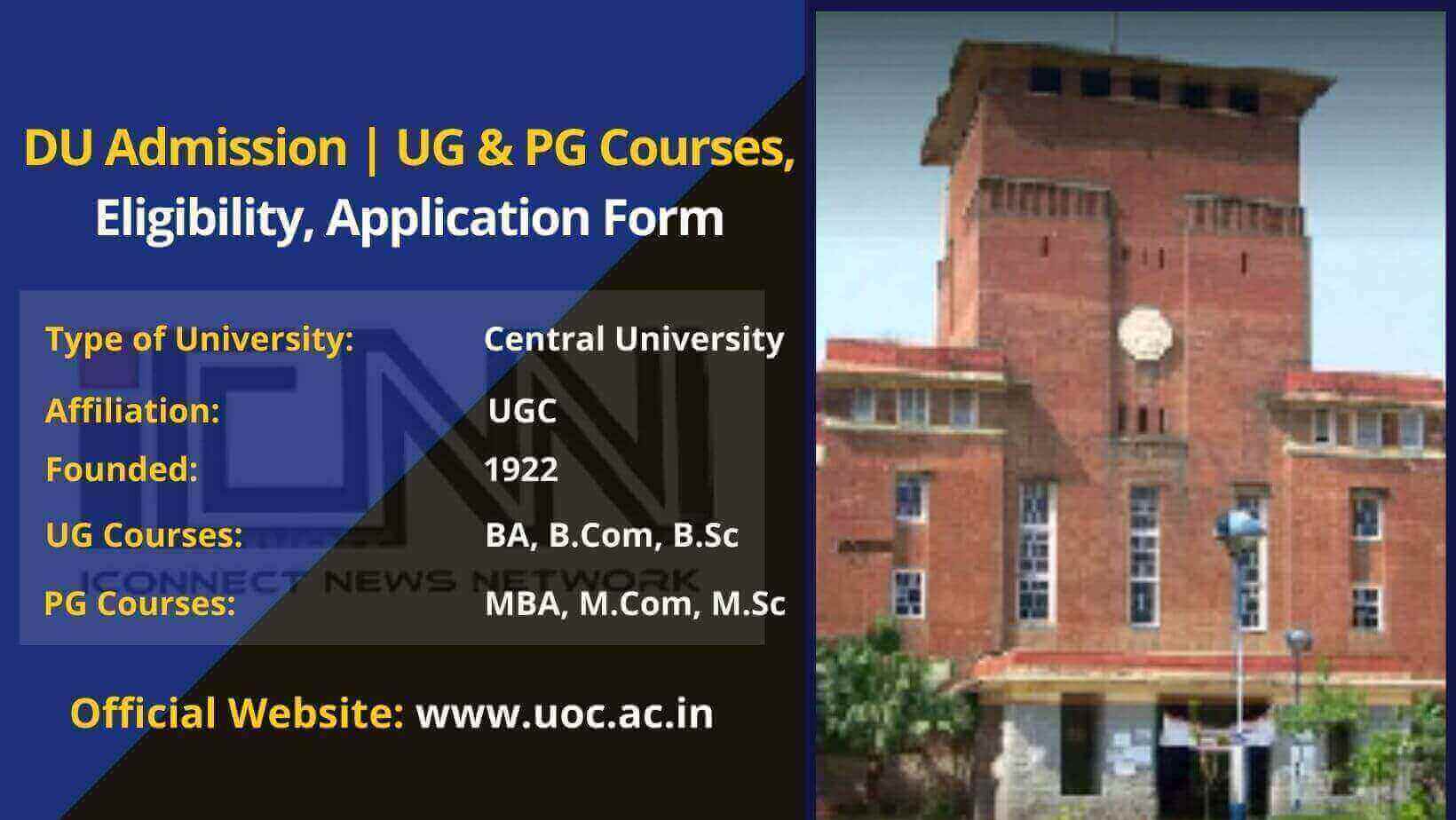 DU Admission 2023 | UG & PG Courses, Eligibility, Last Date